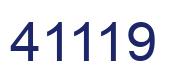 Número 41119 imagen azul