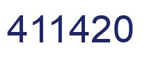 Number 411420 blue image