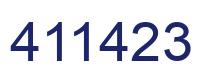 Número 411423 imagen azul