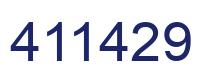 Number 411429 blue image