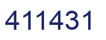 Number 411431 blue image