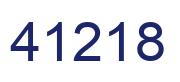 Número 41218 imagen azul