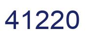 Number 41220 blue image