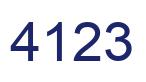 Number 4123 blue image