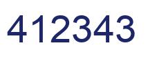 Number 412343 blue image