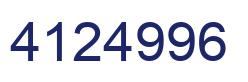Number 4124996 blue image