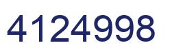 Number 4124998 blue image