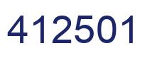 Number 412501 blue image
