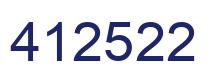 Number 412522 blue image