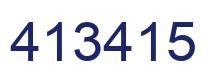 Number 413415 blue image