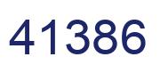 Número 41386 imagen azul