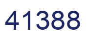 Número 41388 imagen azul