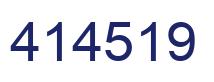 Number 414519 blue image
