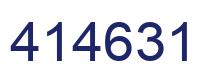 Number 414631 blue image