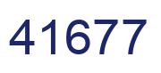 Number 41677 blue image