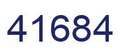 Number 41684 blue image