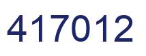 Number 417012 blue image