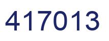 Number 417013 blue image