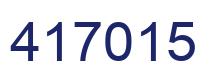 Number 417015 blue image