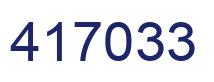 Number 417033 blue image