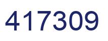 Number 417309 blue image