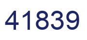 Number 41839 blue image