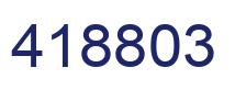 Number 418803 blue image