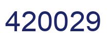 Number 420029 blue image