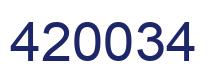 Number 420034 blue image