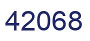 Number 42068 blue image