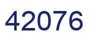 Number 42076 blue image