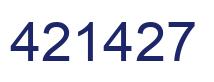 Number 421427 blue image