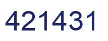 Number 421431 blue image