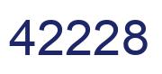 Number 42228 blue image