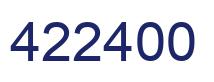 Number 422400 blue image