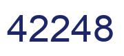 Number 42248 blue image