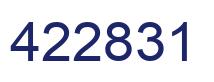 Number 422831 blue image