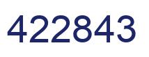 Number 422843 blue image