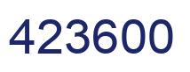 Number 423600 blue image