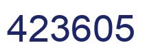 Number 423605 blue image