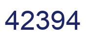 Number 42394 blue image