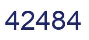 Number 42484 blue image