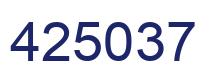 Number 425037 blue image