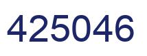 Number 425046 blue image