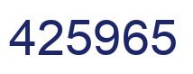 Number 425965 blue image