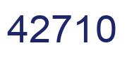 Number 42710 blue image