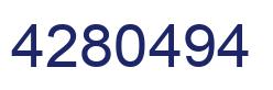 Number 4280494 blue image