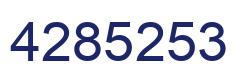 Number 4285253 blue image