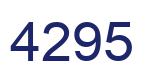 Number 4295 blue image