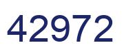 Number 42972 blue image